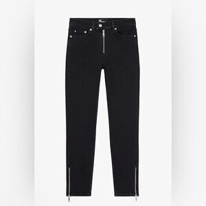 NWT The Kooples mid-rise, slim fit, black denim - FR 42|US 10 - $235 MSRP
